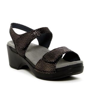 Dansko Sonnet Shimmer Black Sandal EU 40 US 9.5-10